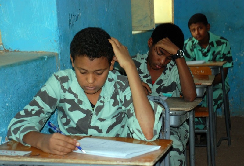 جلسة الطلاب لإحدى امتحانات الشهادة السودانية