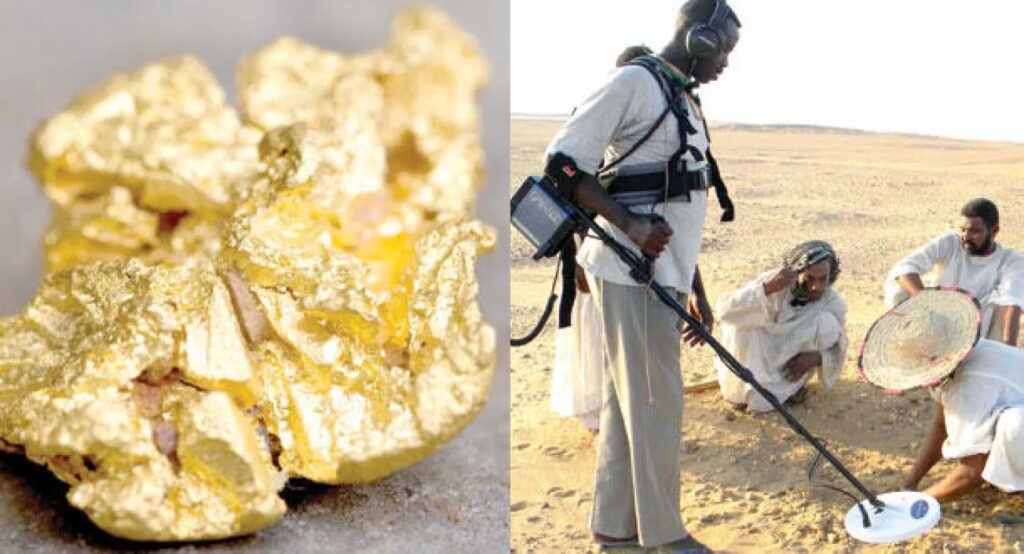 تهريب ذهب السودان عمال ينقبون عن الذهب السوداني