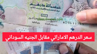 سعر الدرهم الاماراتي مقابل الجنيه السوداني في السوق الاسود اليوم