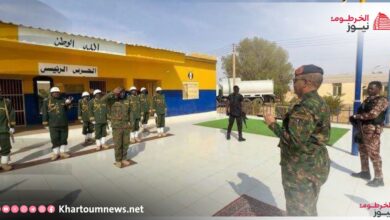 جنود من الفرقة 19 مشاة مروي في عرض عسكري بمناسبة عيد الجيش السوداني