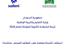 هنا .. رابط استخراج نتيجة الشهادة السودانية المؤجلة من 2023 .. عبر sudani.sd
